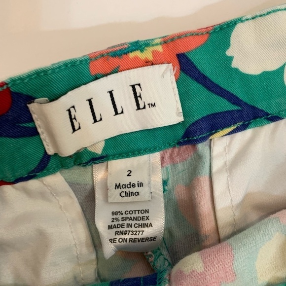 Elle Floral Women's Shorts - Green and Red - Picture 2 of 8